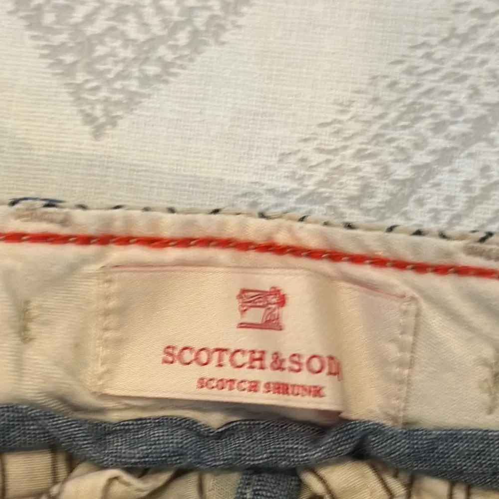 Scotch & Soda Boys Blue & Black Geometric Pattern Adjustable Waist Shorts